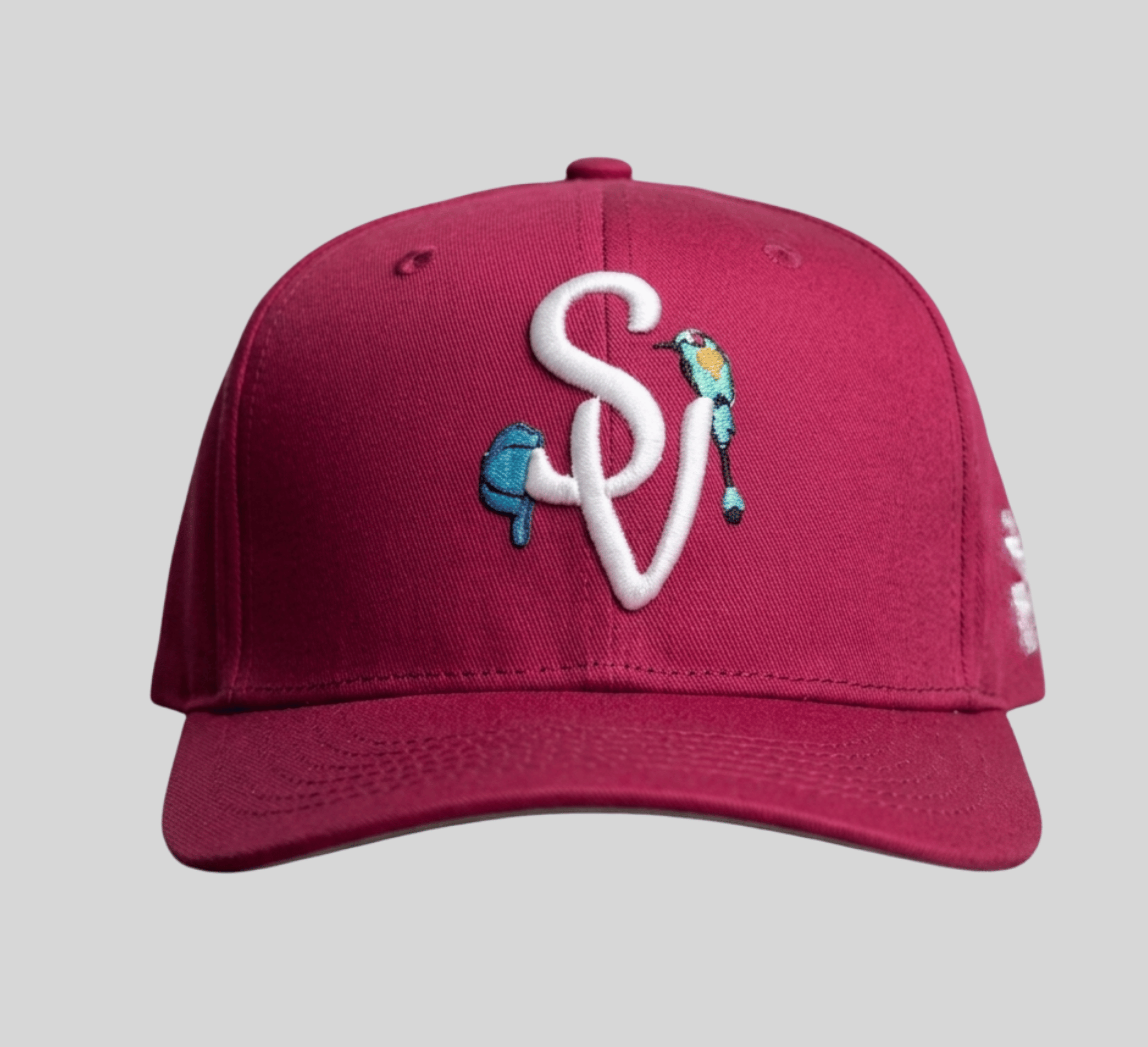 Gorra de El Salvador SV Bordada con Torogoz y escudo nacional